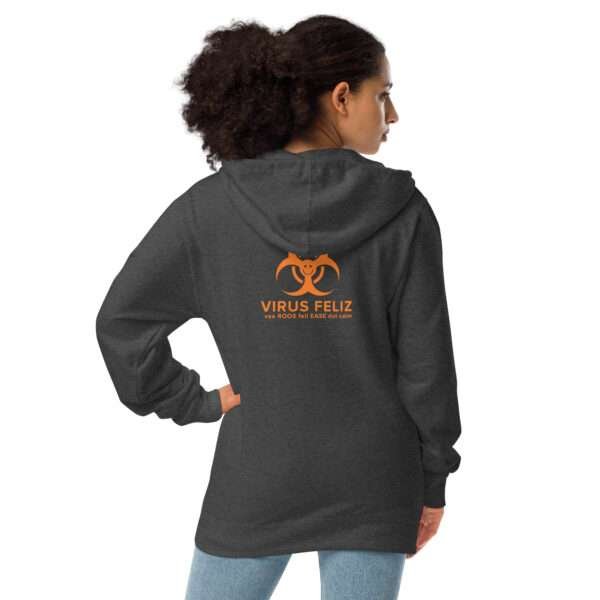 VIrus Feliz Unisex fleece zip up hoodie - Image 2